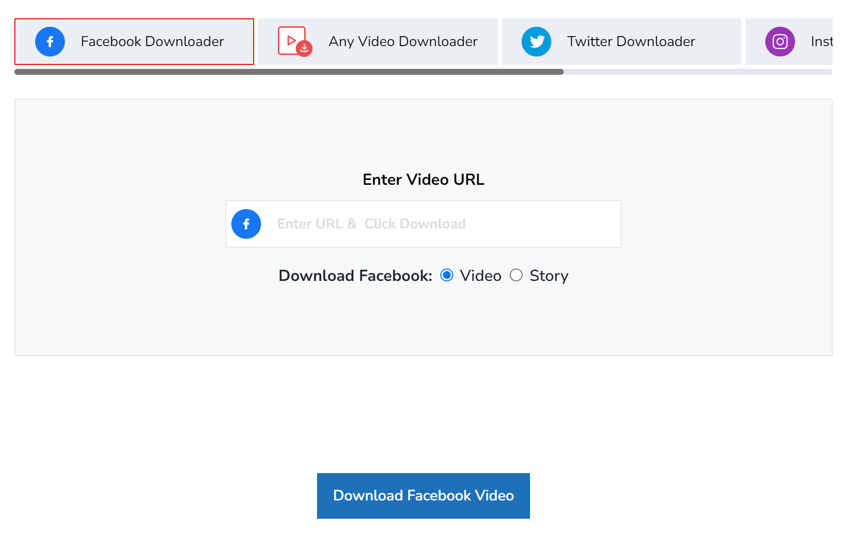 SmallSeoTools Facebook Video Downloader 