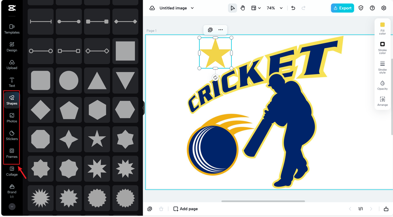 Customize cricket logo design