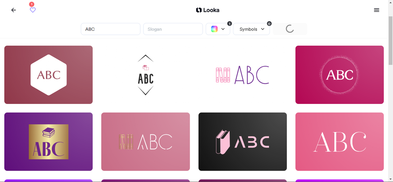 Create a logo at Looka