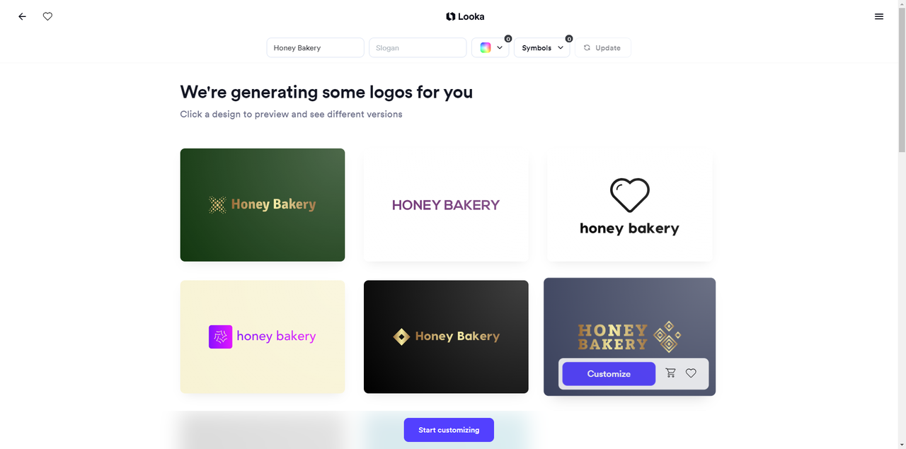 Select a bakery logo template