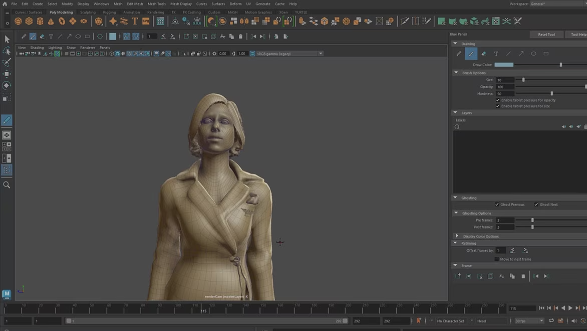 Autodesk Maya free animation software interface