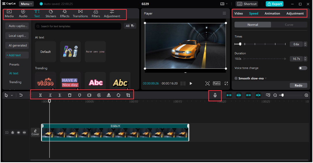 Edit the video with advanced tools 