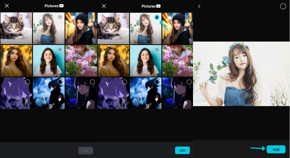 go to photo editor and import your image