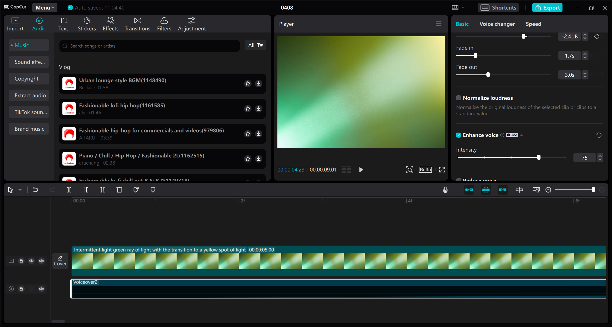 CapCut: Seamless integration of video editing and audio recording