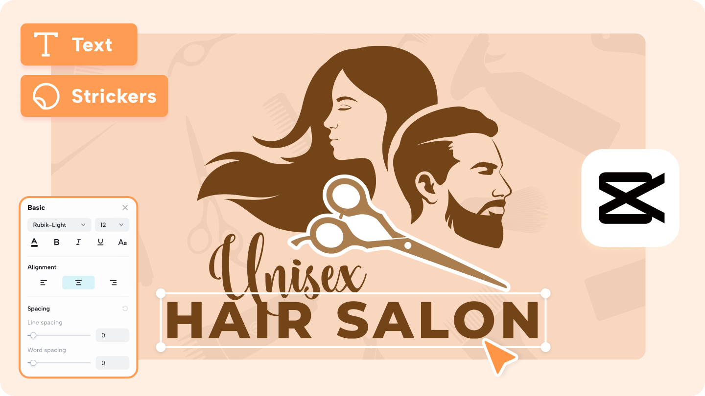 Trabalhos Hair stylist logo design: