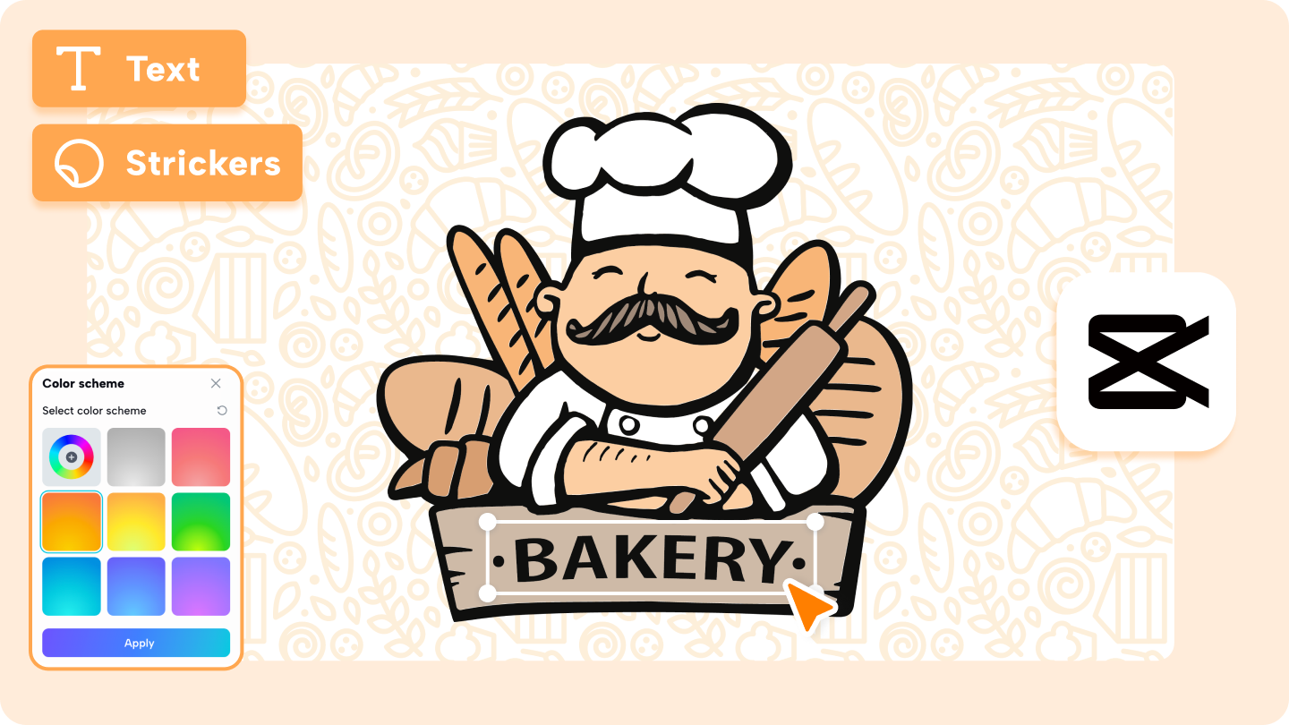 tạo logo tiệm bánh
