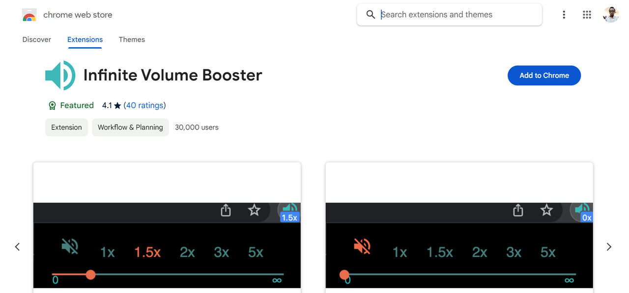 Infinite Volume Booster Chrome volume booster