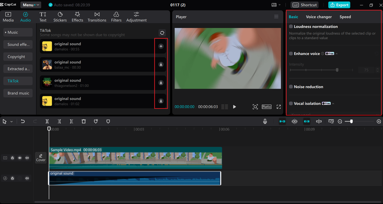 How to edit trending TikTok sounds on the CapCut desktop video editor