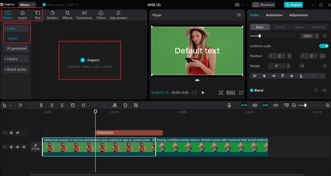 How to edit green screen background videos on the CapCut desktop video editor