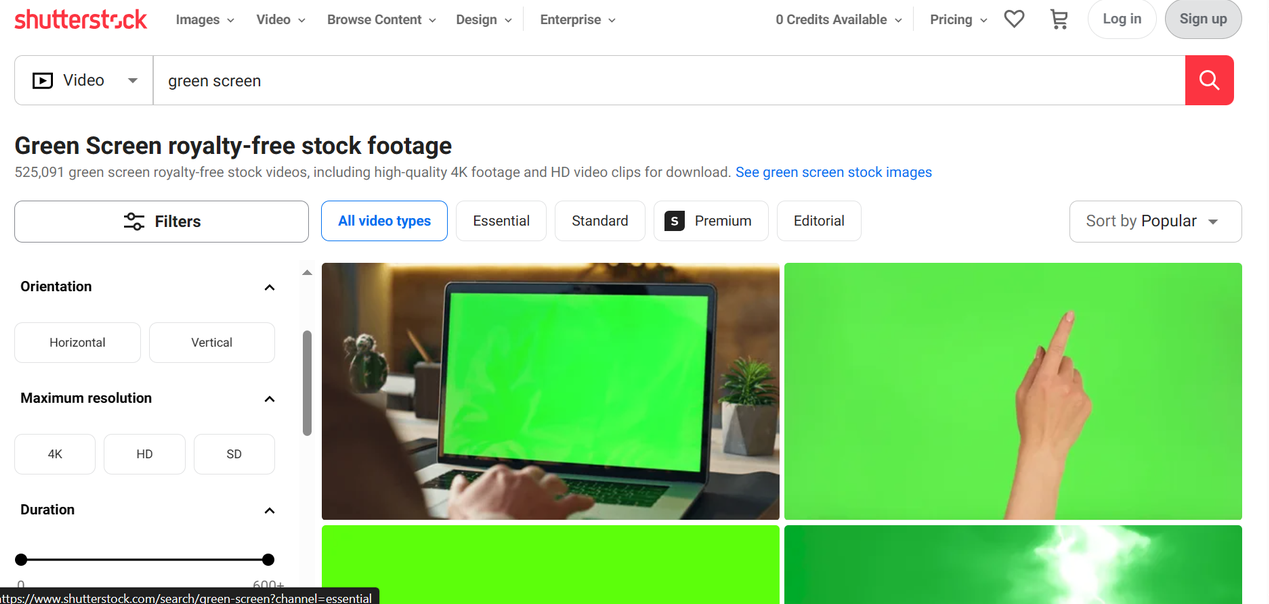 Shutterstock green screen background videos