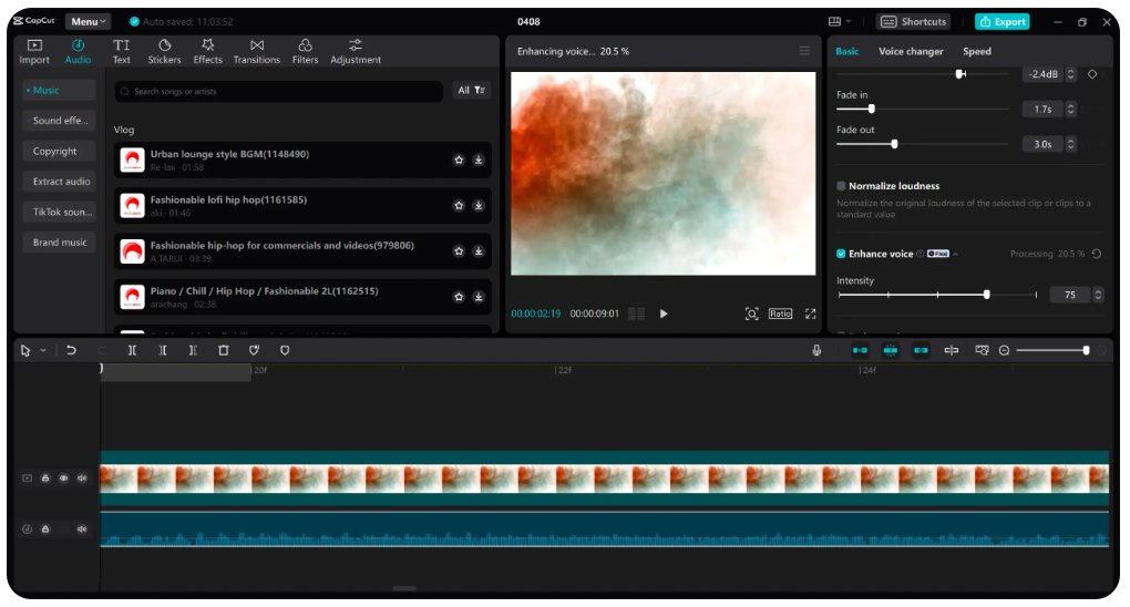 CapCut desktop video editor