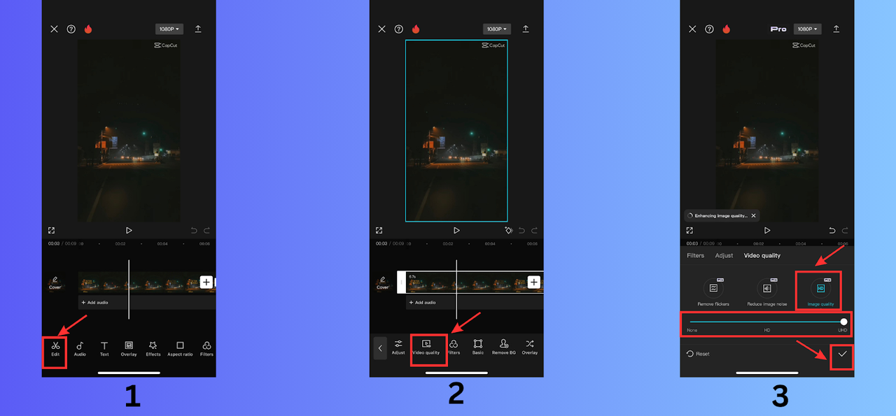 Adjust video quality