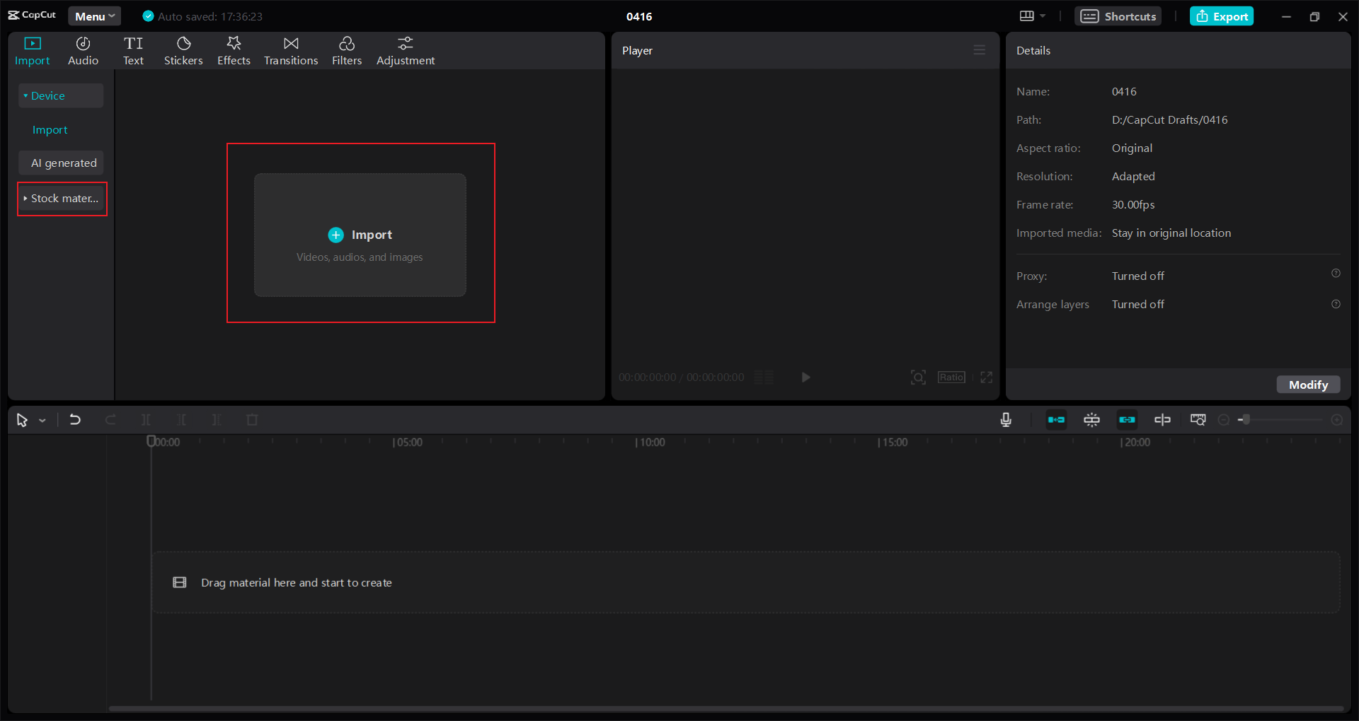 how to import on CapCut video editor