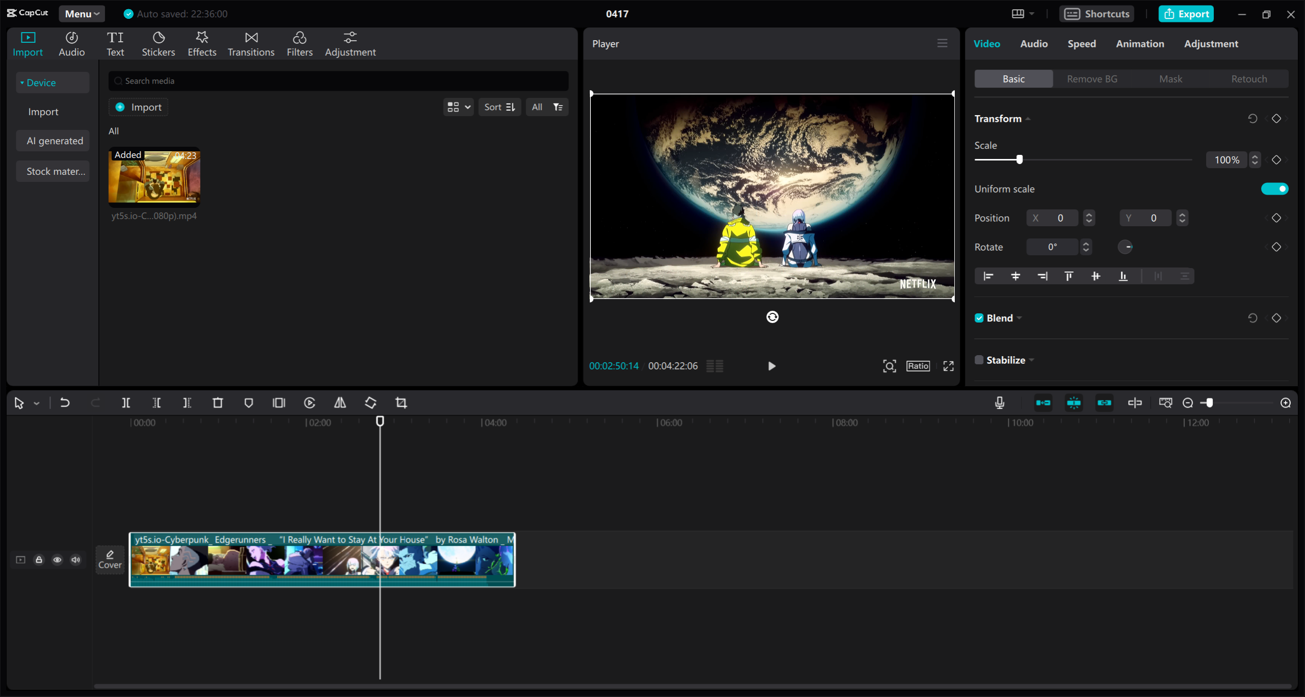 CapCut desktop video editor