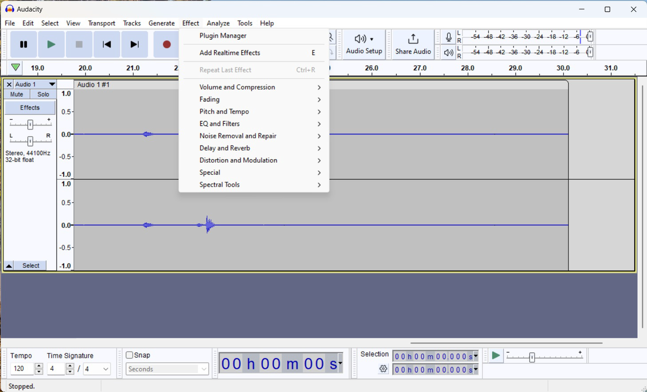 Enhance audio with Effects in Audacity