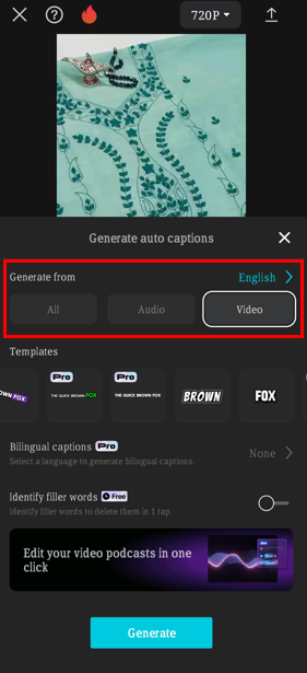 generate from audio and video