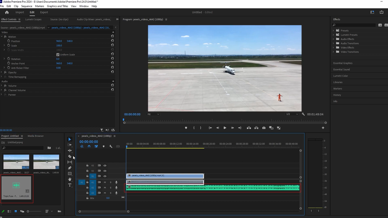 how to add music on Adobe Premiere Pro