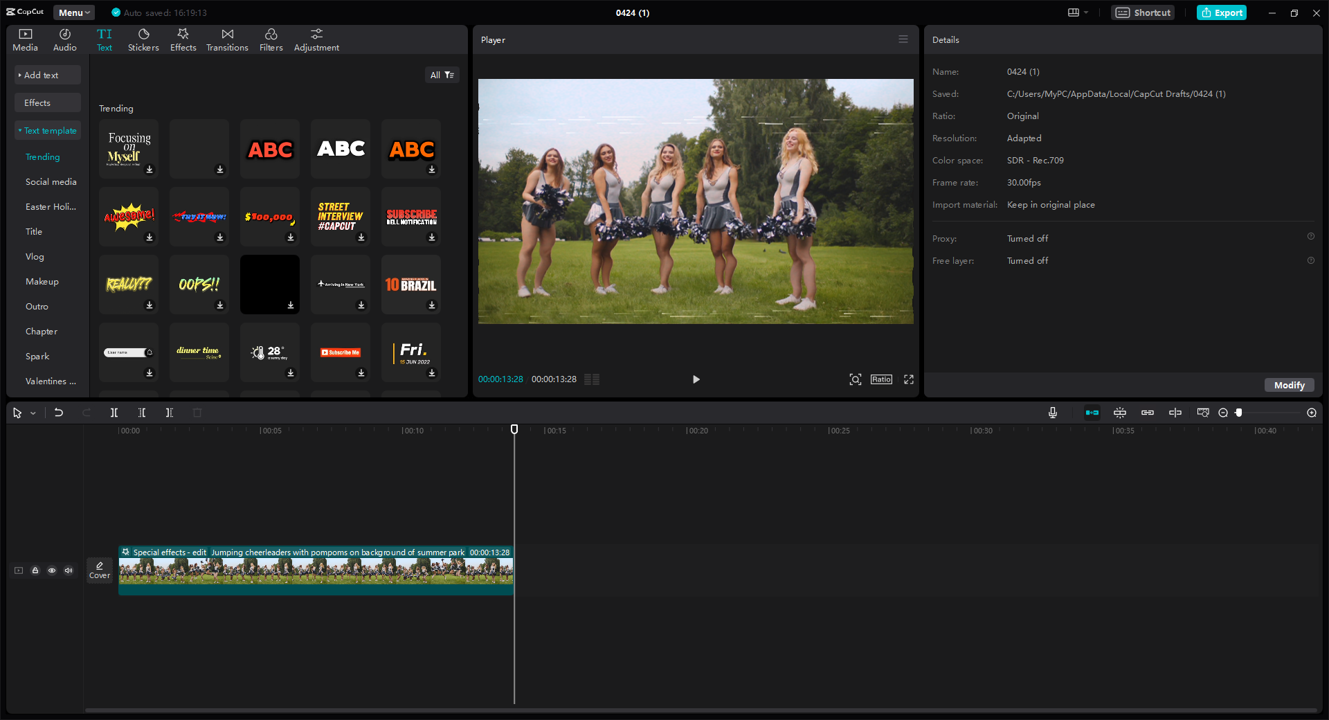 CapCut video editor