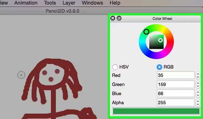 Custom color tool in pencil 2d download