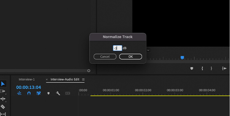 normalize mix track on Adobe Premiere pro