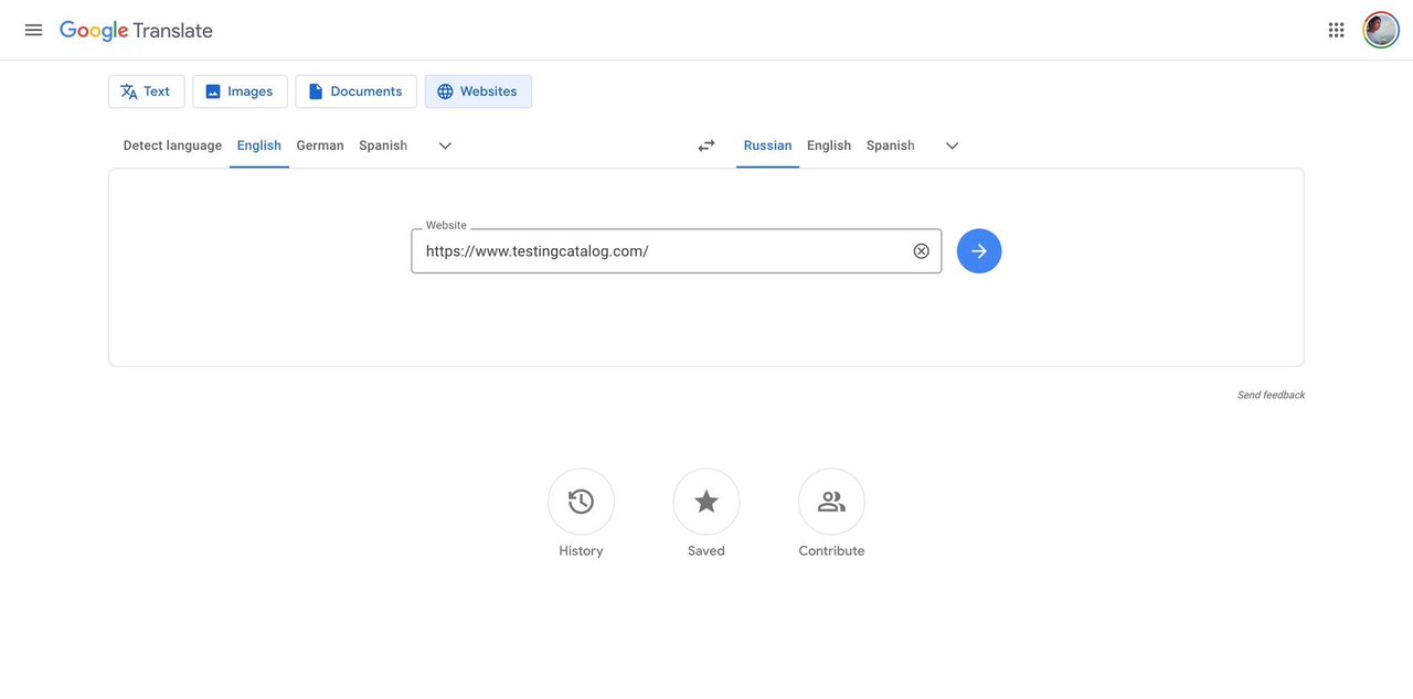 Google Translate Interface