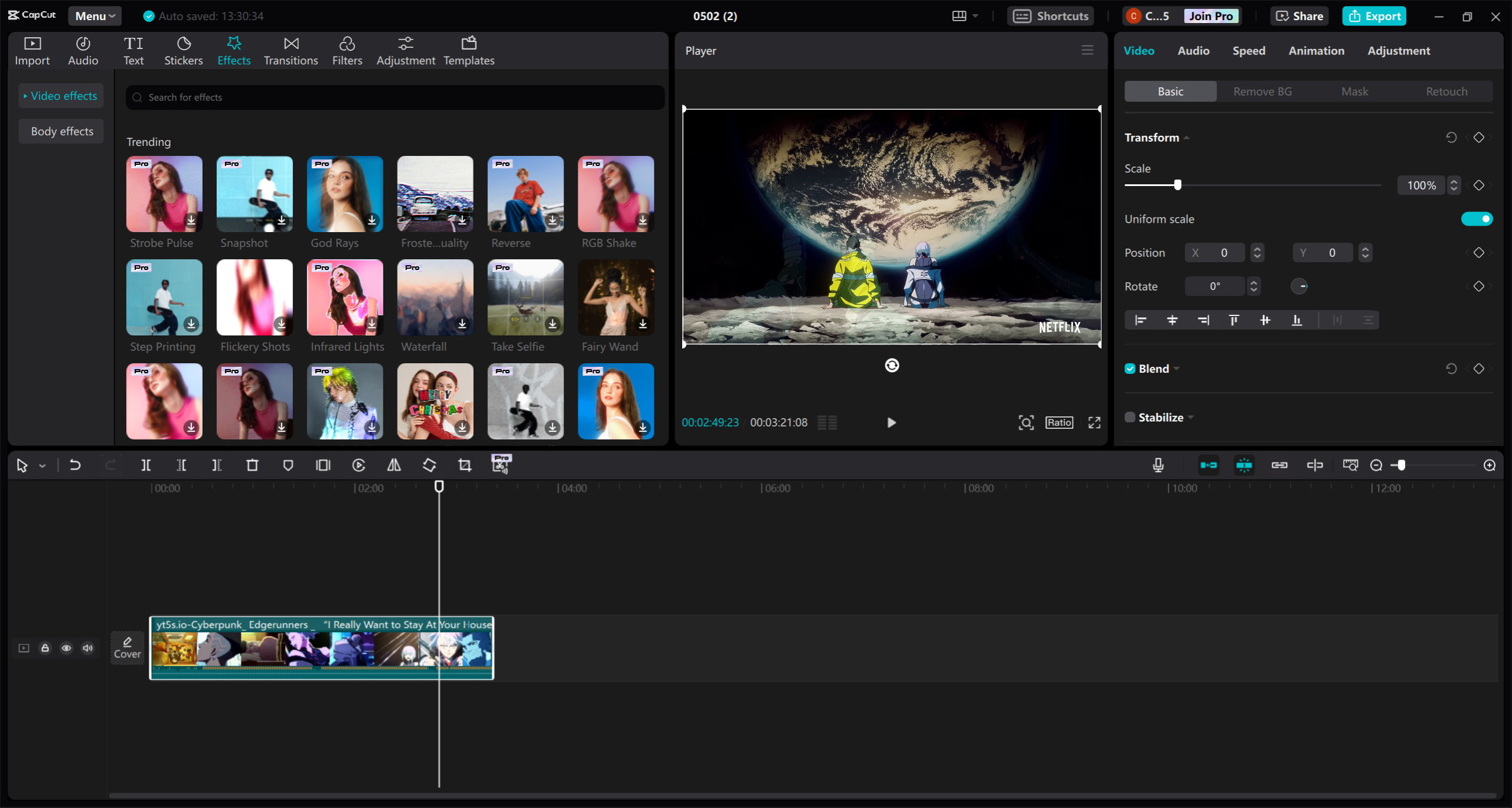 CapCut video editor