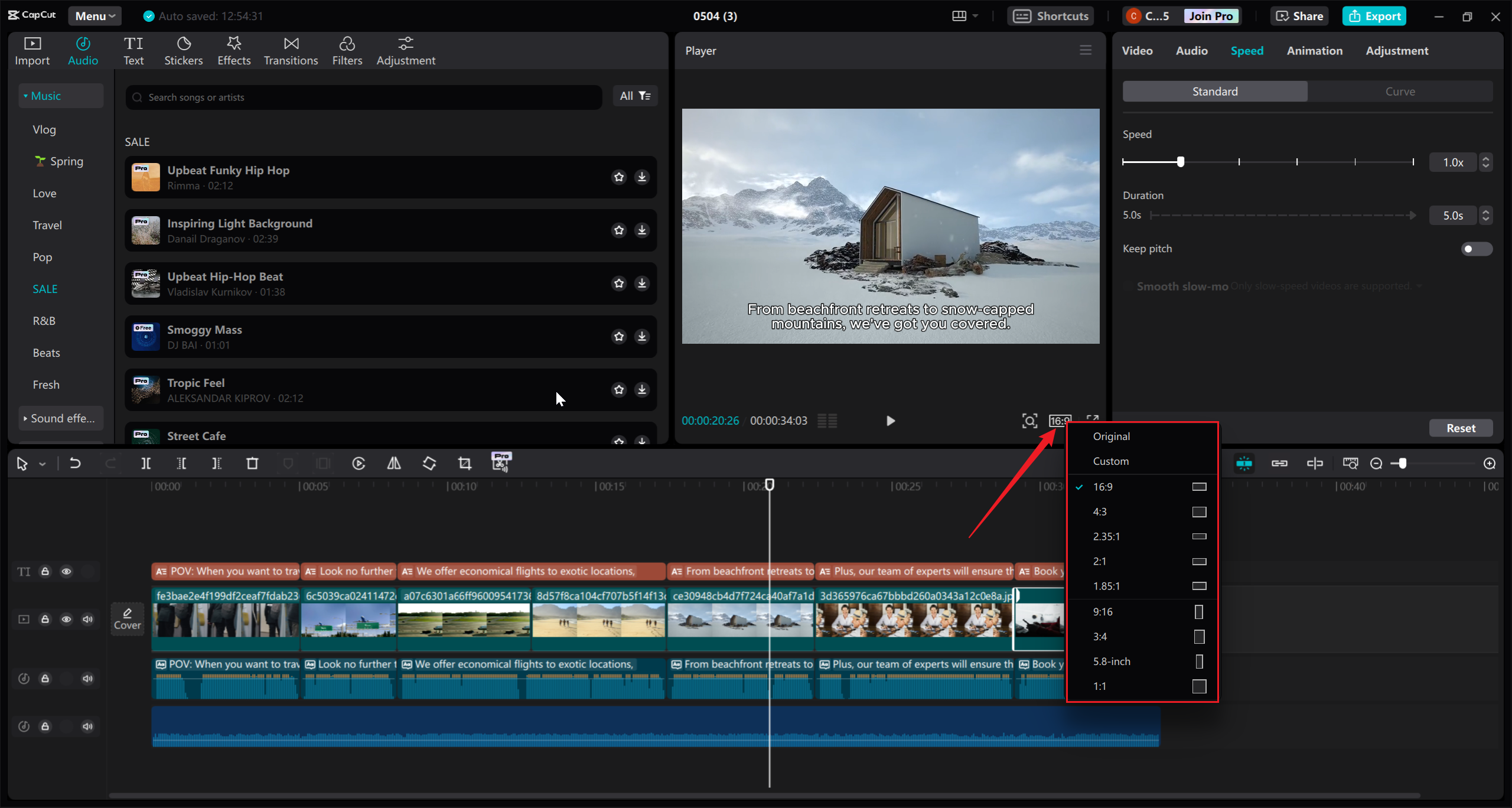 how to resize video on CapCut