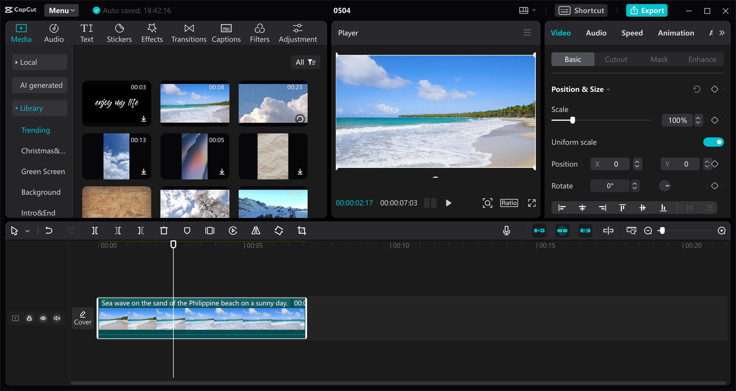 CapCut video editor