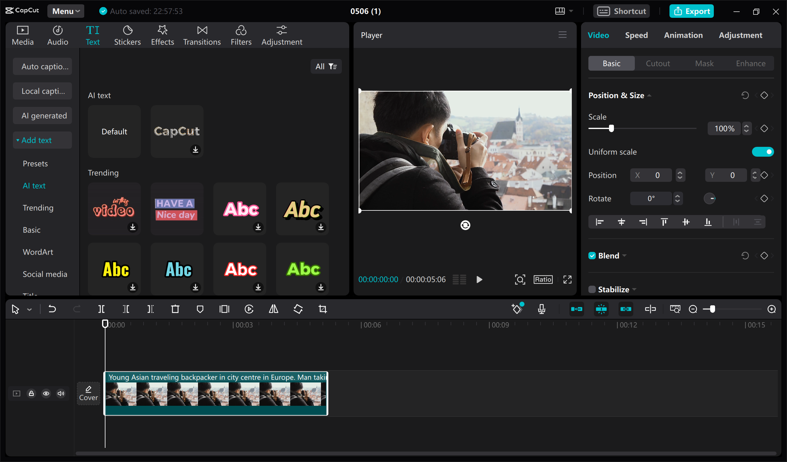 CapCut desktop video editor