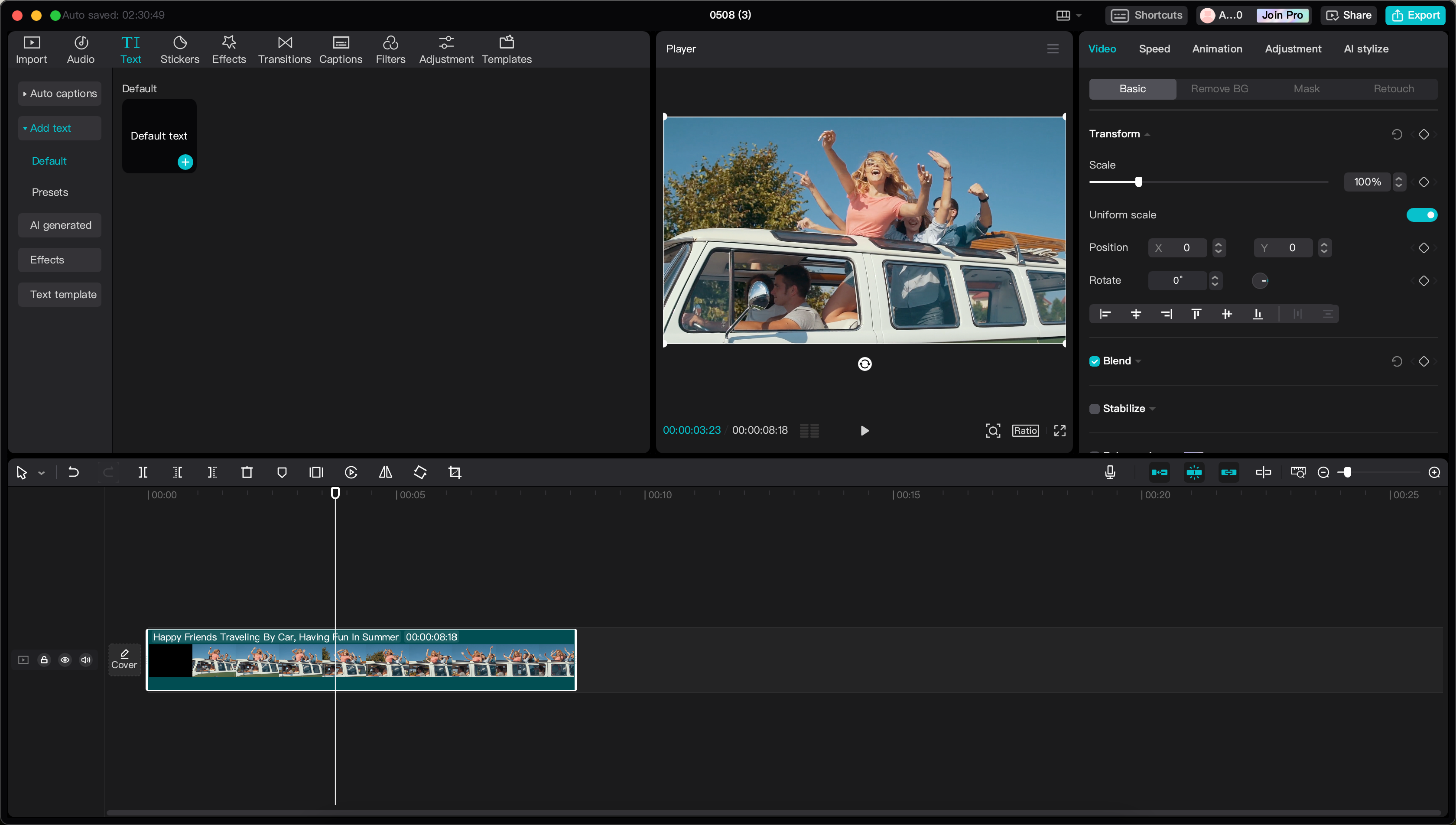 CapCut video editor