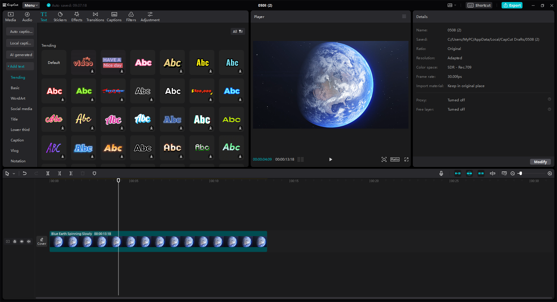 CapCut video editor