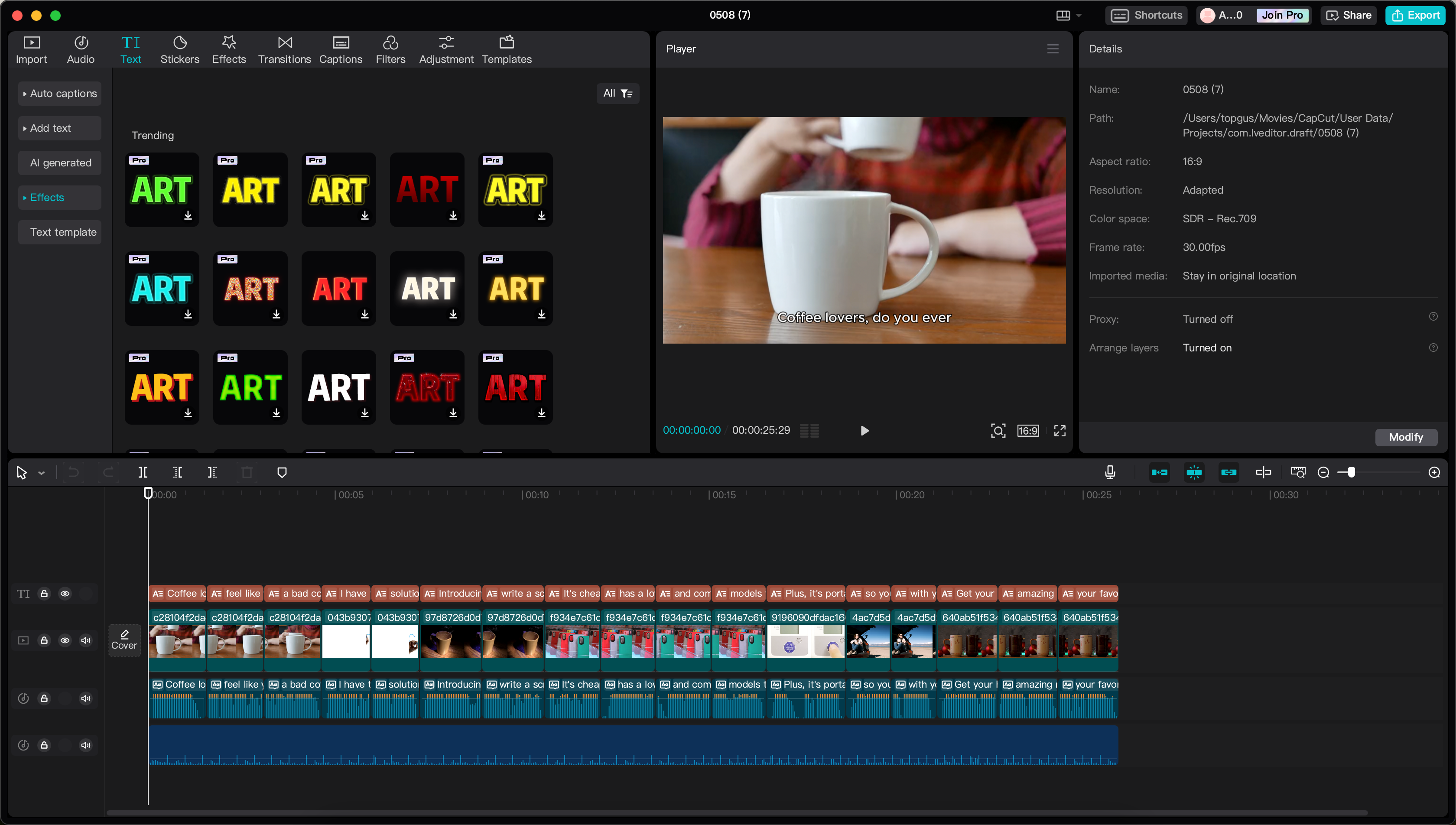 CapCut desktop video editor