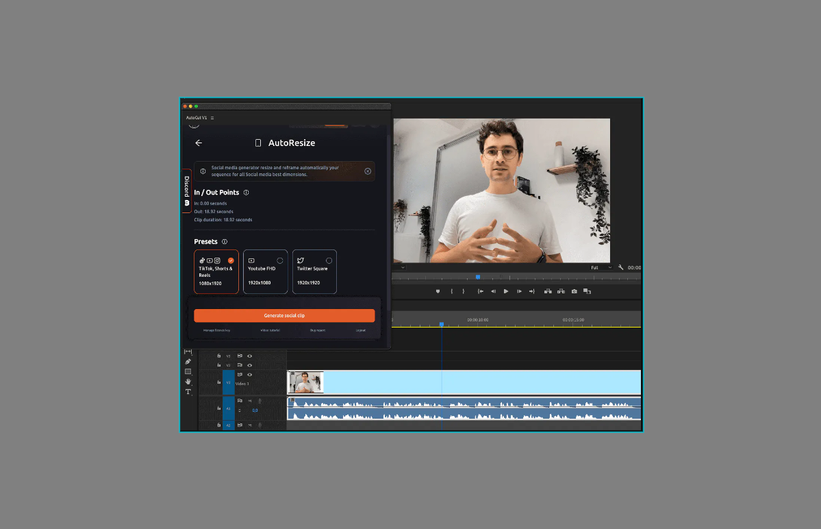 How to use AutoResize to reframe your video