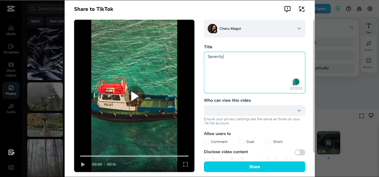How to export videos and how to make TikTok videos with CapCut