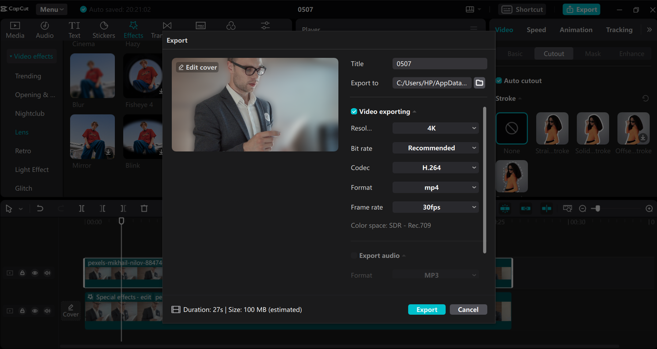 How to blur videos in CapCut and export