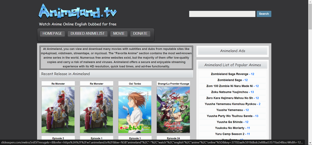 Animeland, watch free dubbed animes here