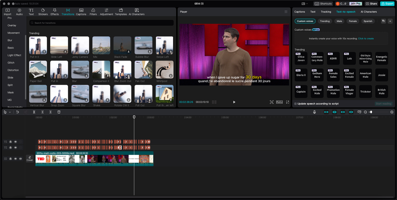 CapCut video editor