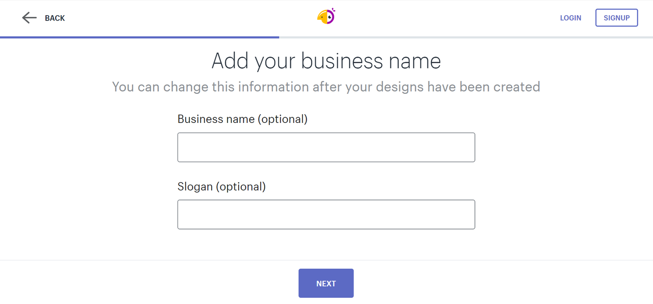 Add business name to create a logo with Shopify free logo maker