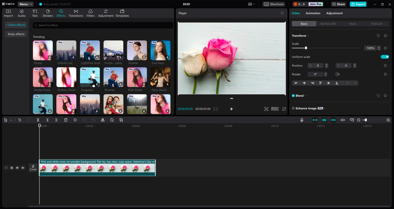 CapCut video editor