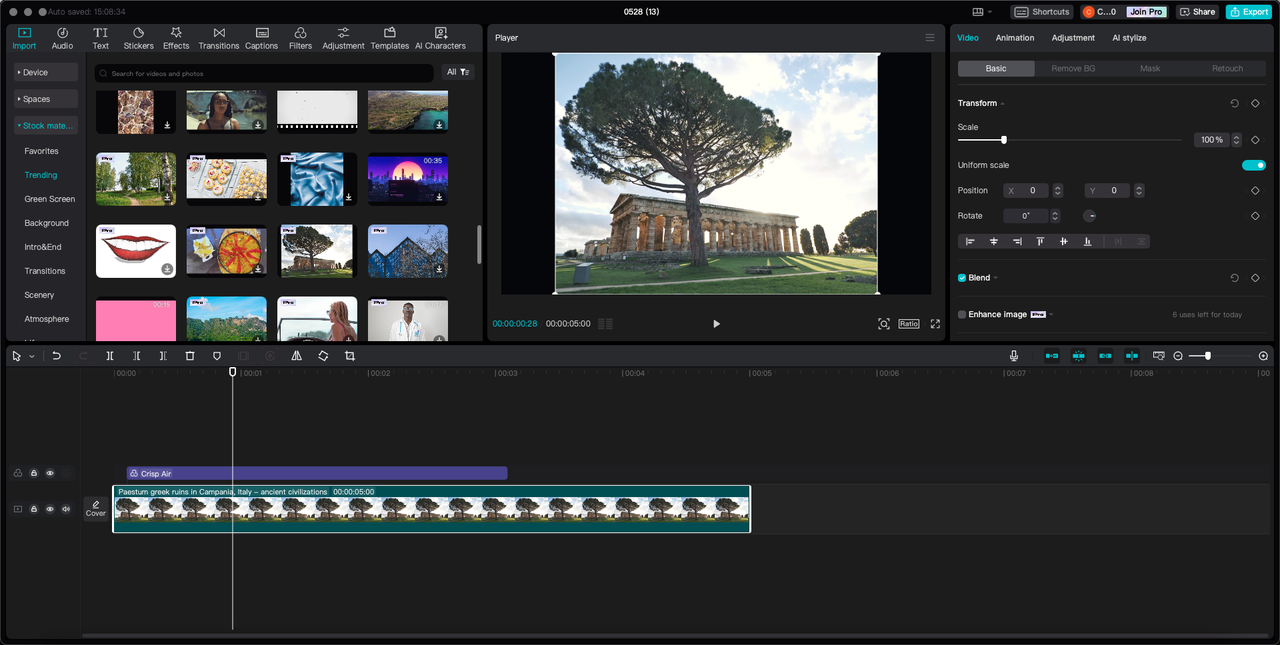 CapCut video editor