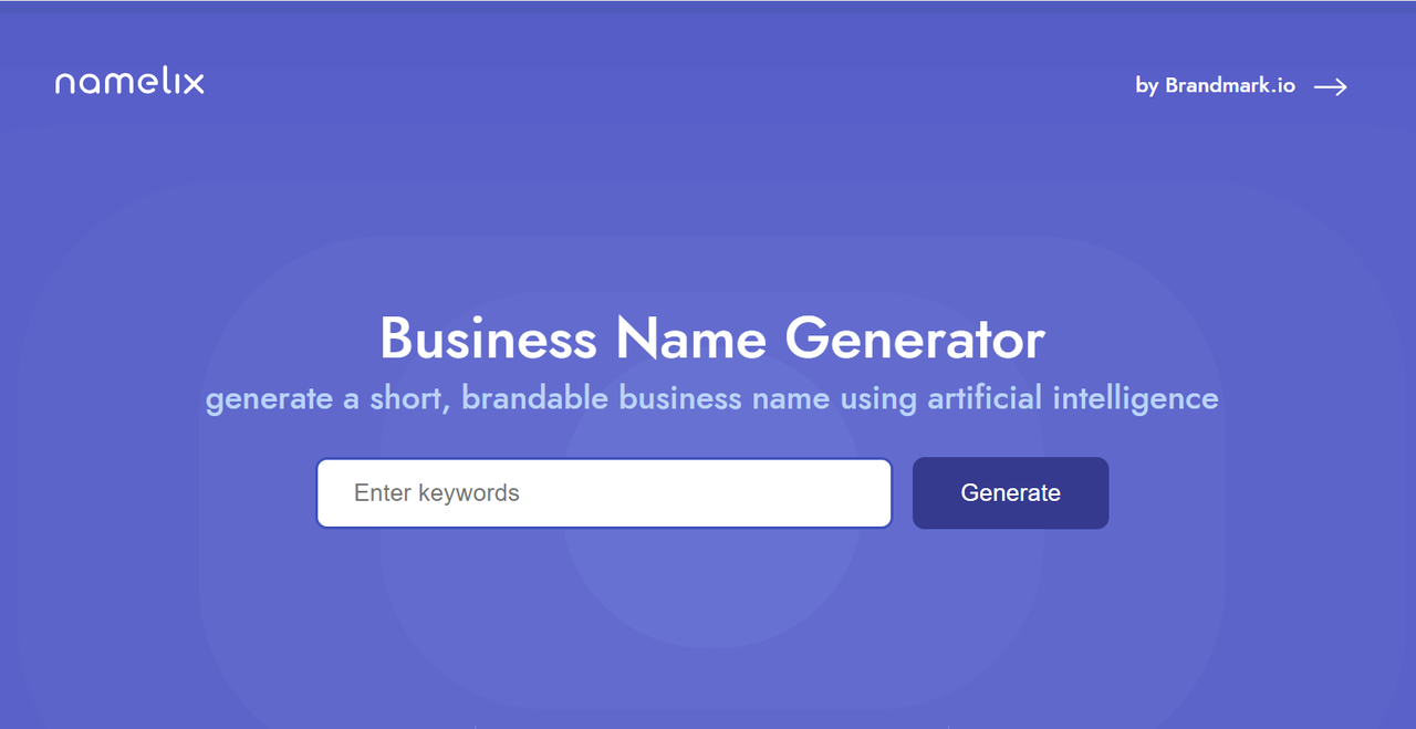 YouTube name generator: Namelix