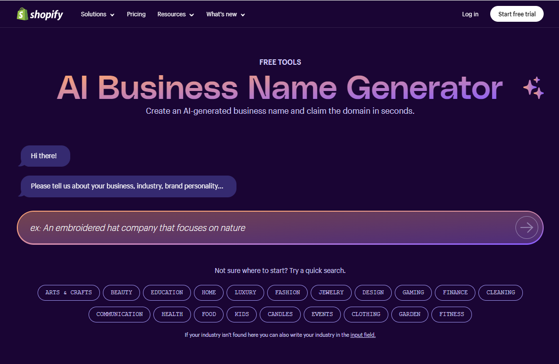 YouTube name generator: Shopify 