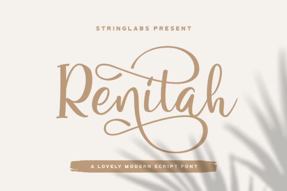 Renitah Font sample showcasing elegant script design