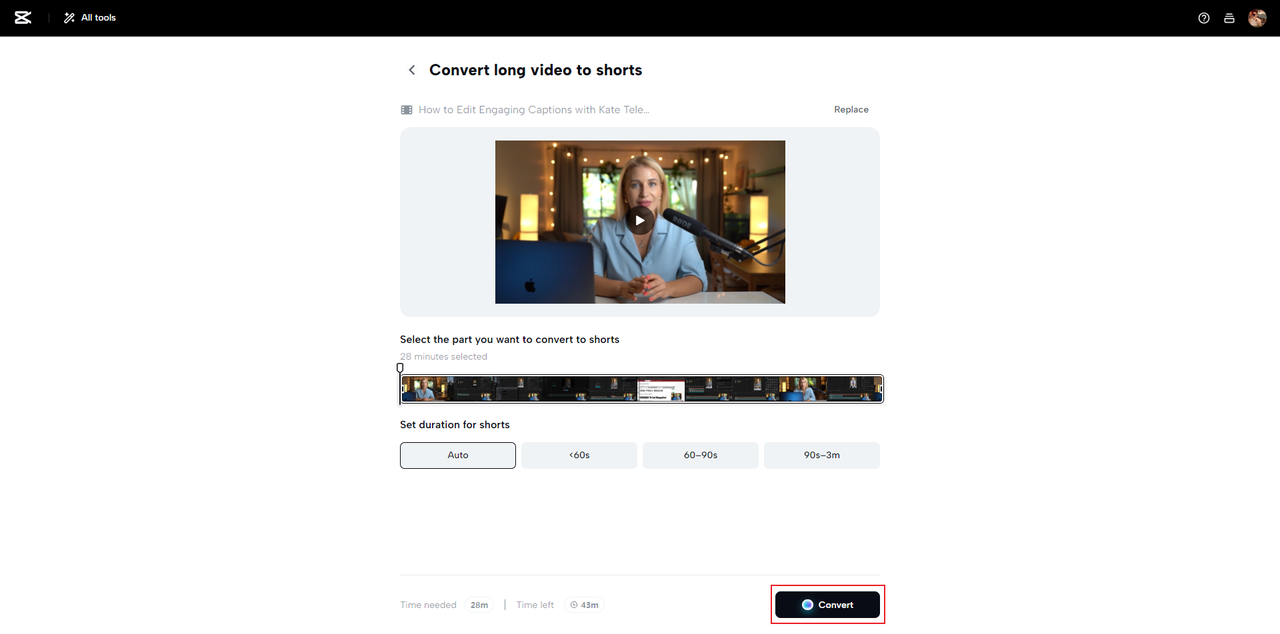 convert long videos to shorts using CapCut