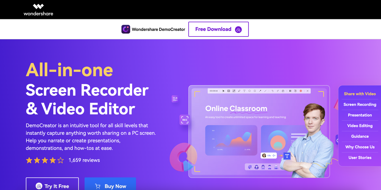 DemoCreator best clip app for pc