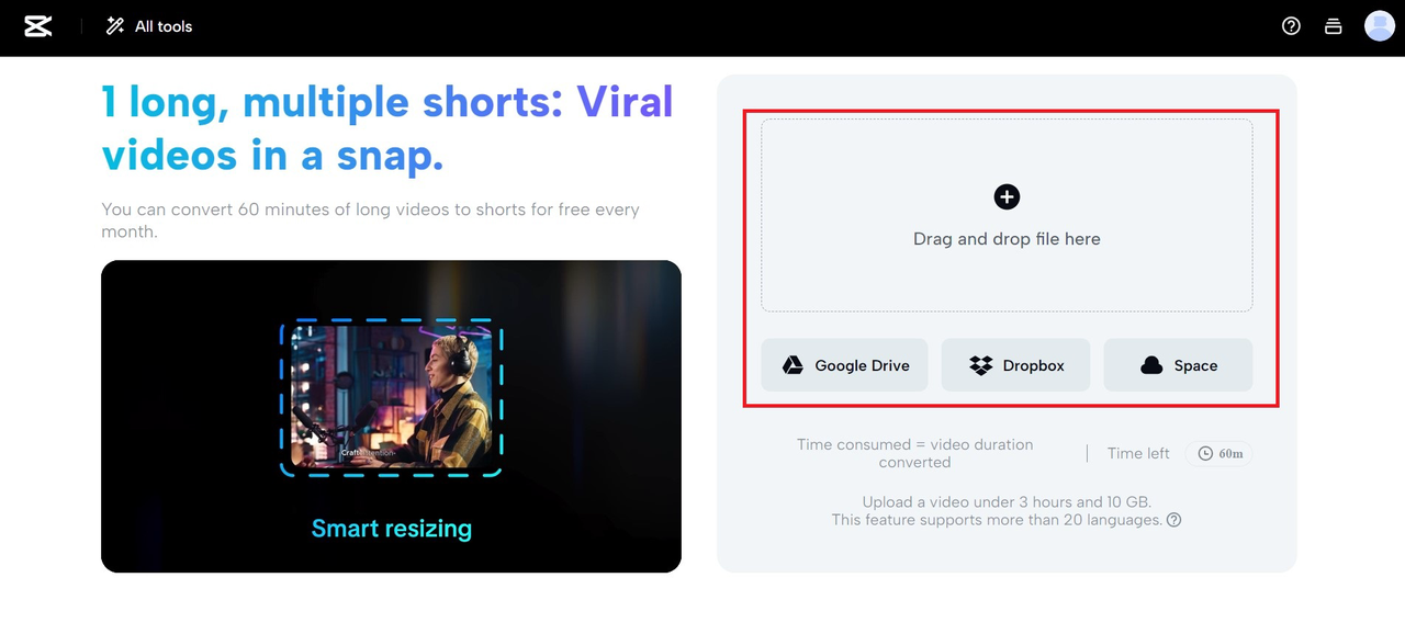 Repurpose your long video to shorts