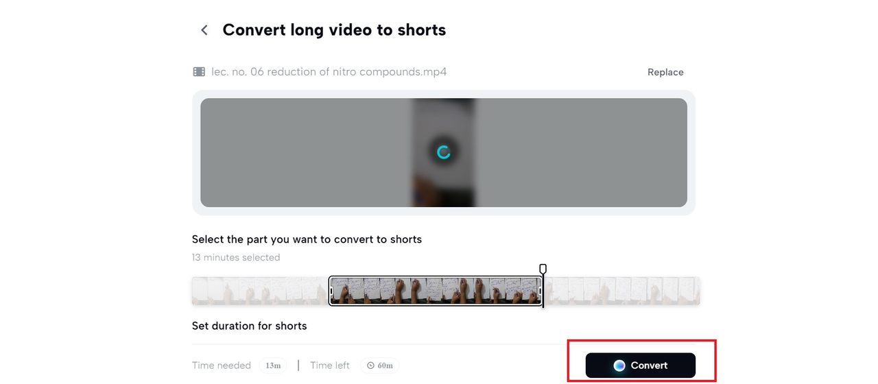 convert video into a short