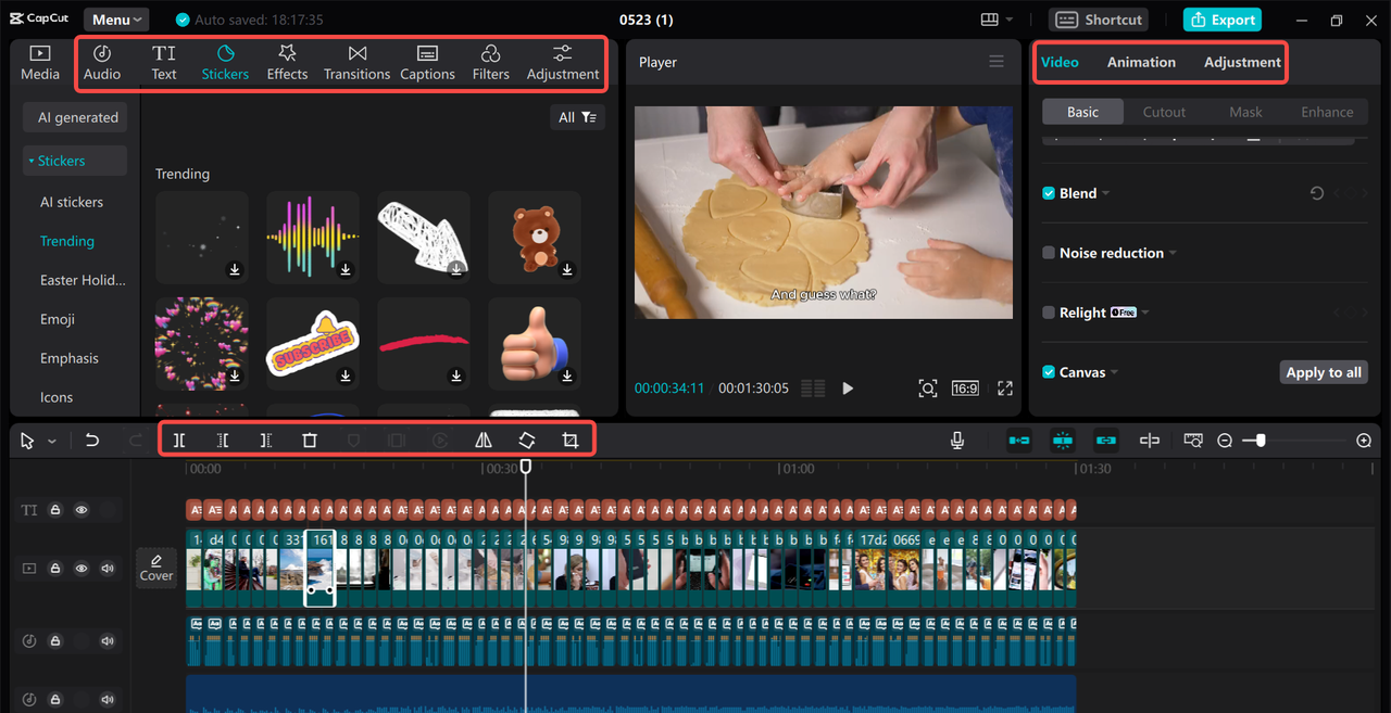 Edit Instagram video with CapCut desktop video editor