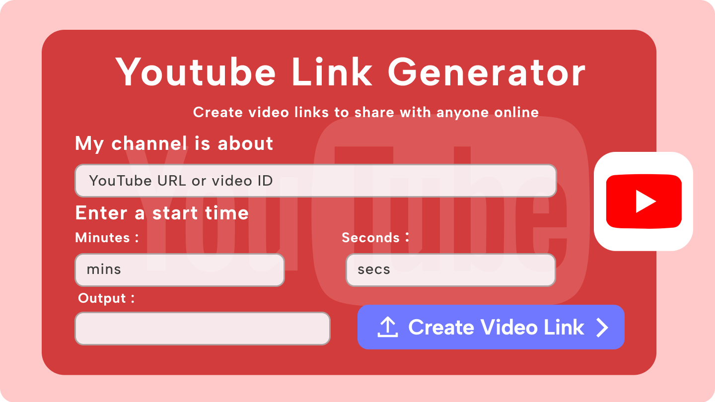 generator de legături YouTube