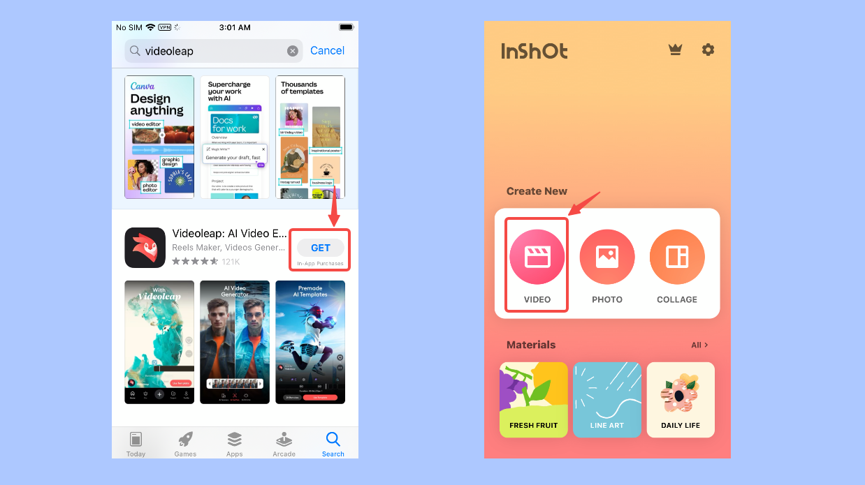 Install InShot App